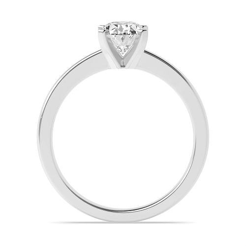 Oval Open set round claws Solitaire Engagement Rings