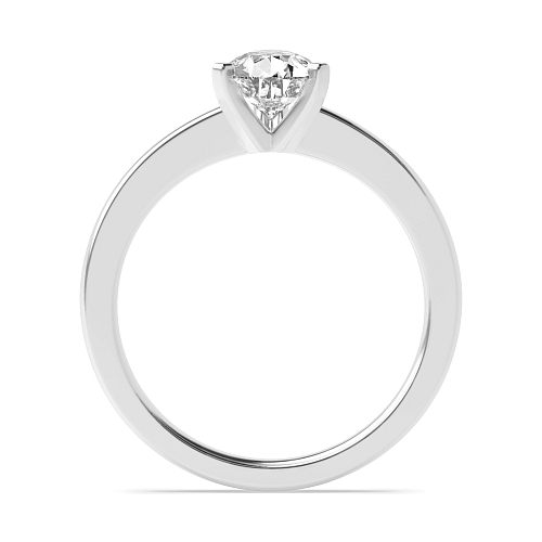 Prong Pear Open set round claws Engagement Rings