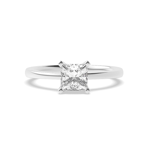 Princess Open set round claws Engagement Rings