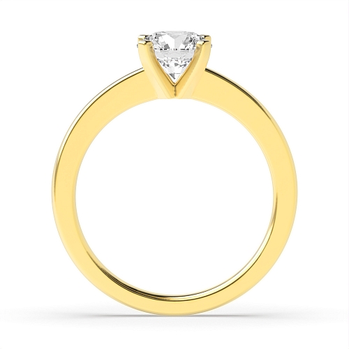 Yellow Gold Open set round claws Engagement Rings