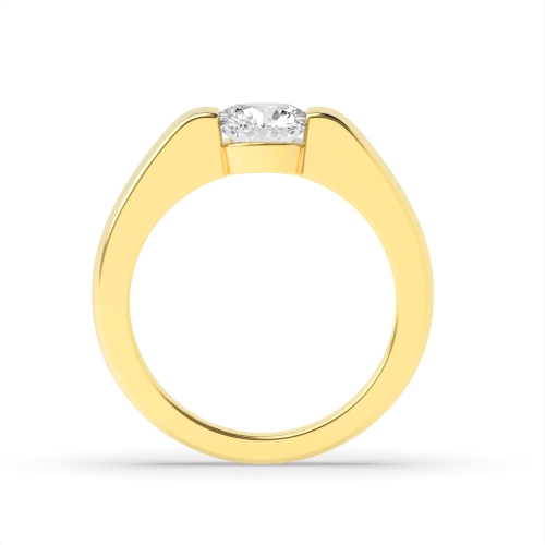 4 Prong Round Yellow Gold Solitaire Engagement Ring