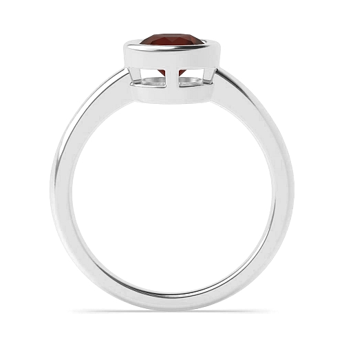 Round Rub over Garnet Engagement Rings