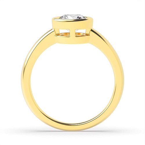 Round Yellow Gold Solitaire Engagement Ring