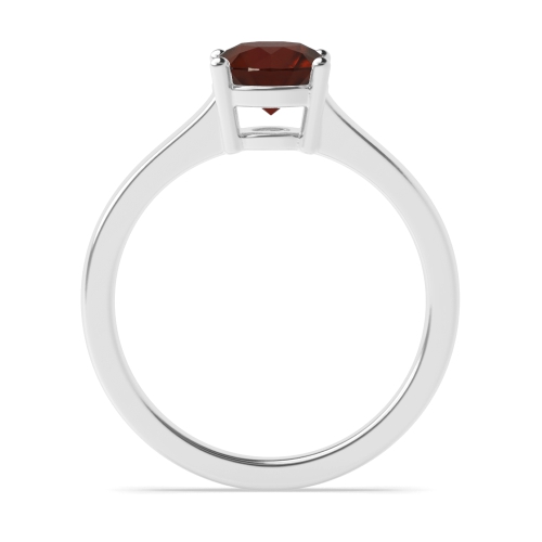 4 Prong Round Basket Setting Wide shank Garnet Engagement Rings