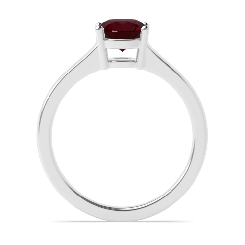 4 Prong Round Basket Setting Wide shank Ruby Engagement Rings