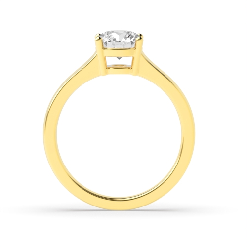 4 Prong Round Yellow Gold Solitaire Engagement Ring