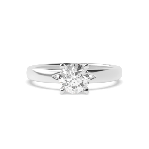 4 Prong Open Modern Solitaire Engagement Ring
