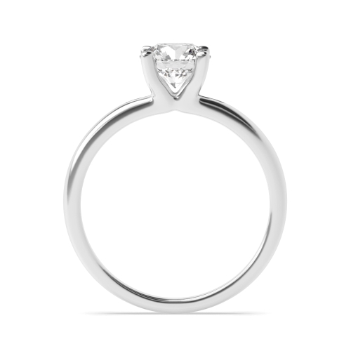 4 Prong Round Open Modern Solitaire Engagement Ring