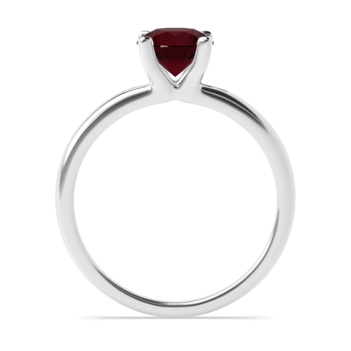 4 Prong Open Modern Ruby Solitaire Engagement Ring