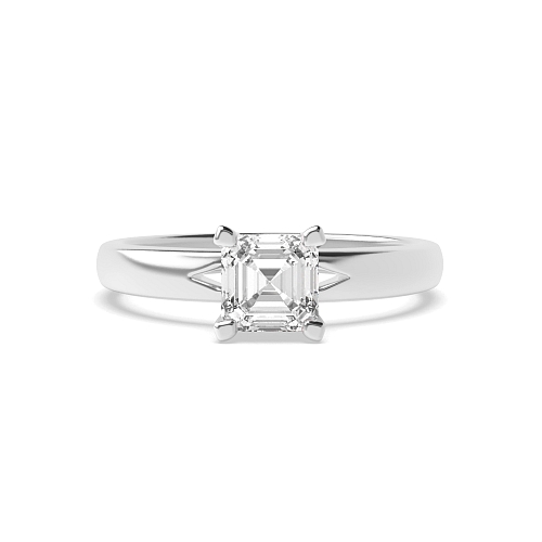Asscher Open modern Engagement Rings