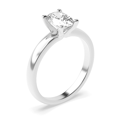 Oval Open modern Solitaire Engagement Rings