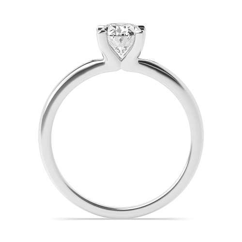 Oval Open modern Solitaire Engagement Rings