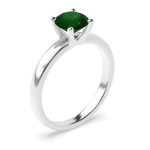Open modern Emerald Engagement Rings