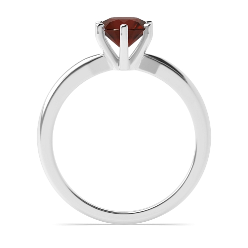 Round Square claes Garnet Engagement Rings
