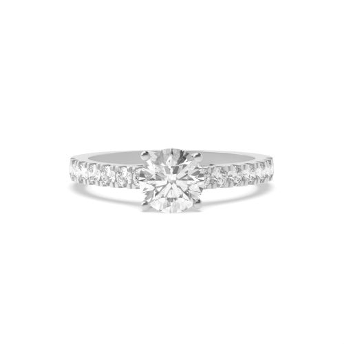 1 carat  Round Crossover open claws Engagement Rings