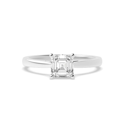 Asscher Flower setting Engagement Rings