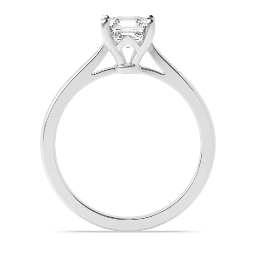Asscher Flower setting Engagement Rings