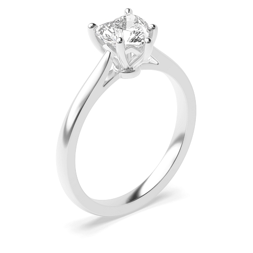 Prong Heart Flower setting Engagement Rings