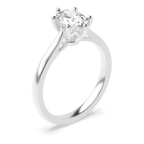 Oval Flower setting Engagement Rings