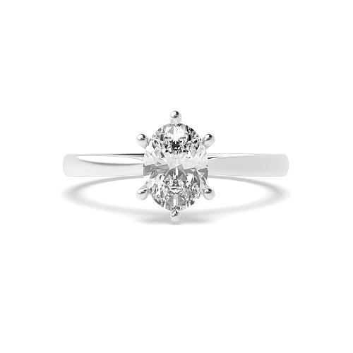 Oval Flower setting Engagement Rings