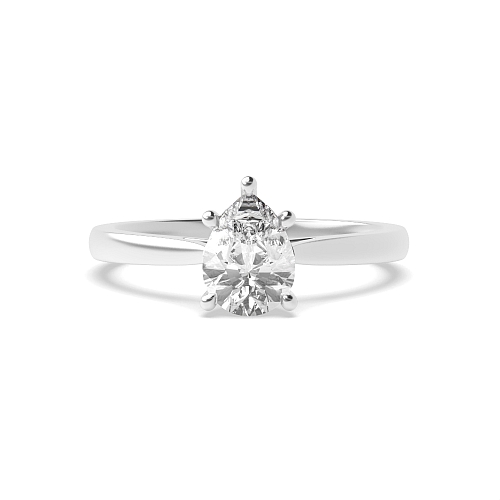 Prong Pear Flower setting Engagement Rings