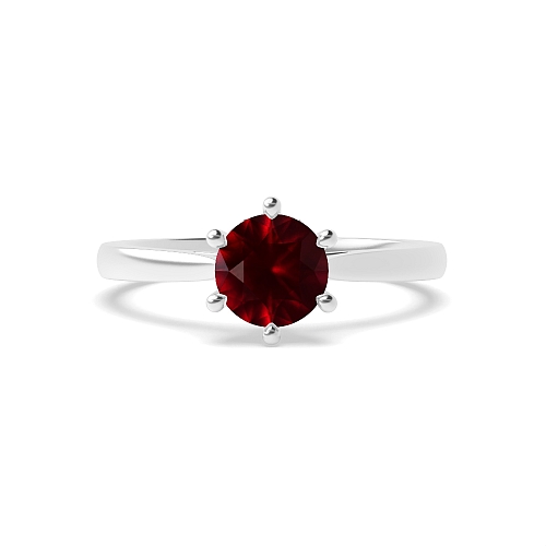 Flower setting Ruby Engagement Rings