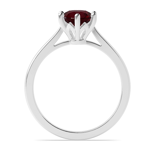 Flower setting Ruby Engagement Rings