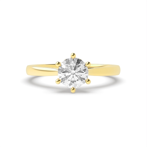 Yellow Gold Flower setting Engagement Rings