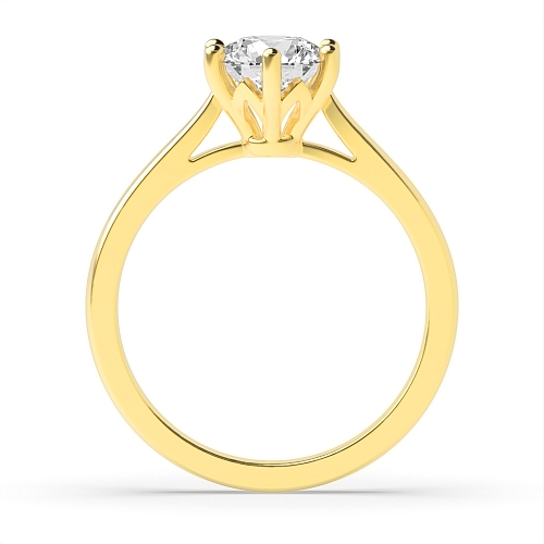 Yellow Gold Flower setting Engagement Rings