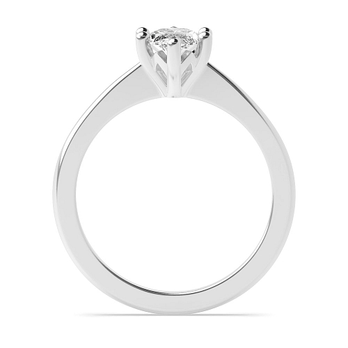 6 Prong Marquise Flower Style Tapered Shoulder Solitaire Engagement Ring