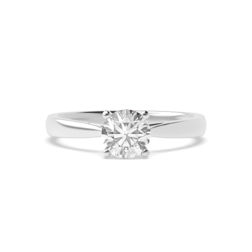4 Prong Naturally Mined Diamond Solitaire Engagement Ring