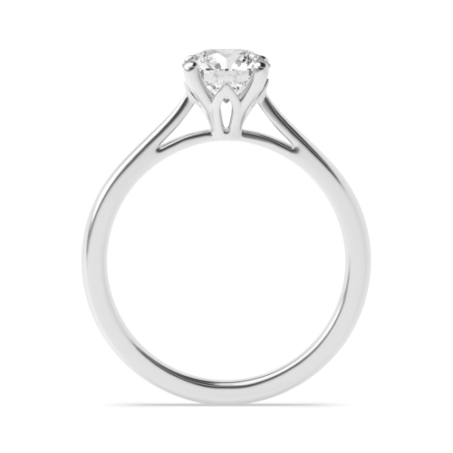 4 Prong Naturally Mined Diamond Solitaire Engagement Ring