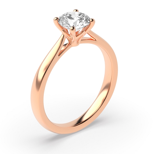 Rose Gold Flower petal style Engagement Rings