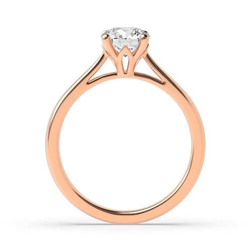 Rose Gold Flower petal style Engagement Rings