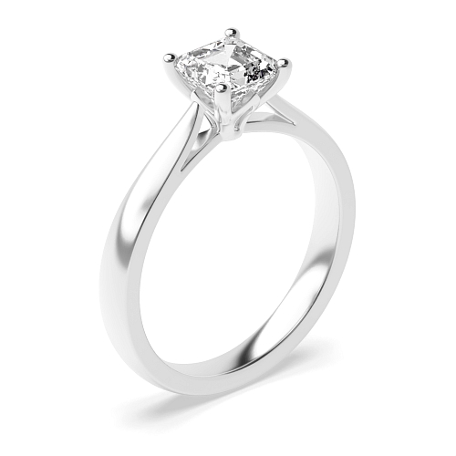Asscher Flower petal style Engagement Rings