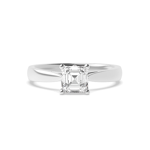 Asscher Flower petal style Engagement Rings