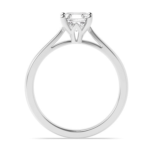 Asscher Flower petal style Engagement Rings