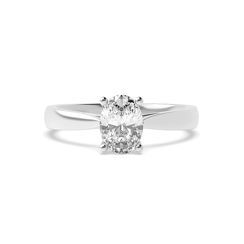 4 Prong Flower petal style Lab Grown Diamond Solitaire Engagement Ring