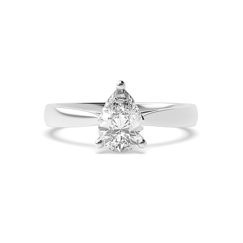Prong Pear Flower petal style Engagement Rings