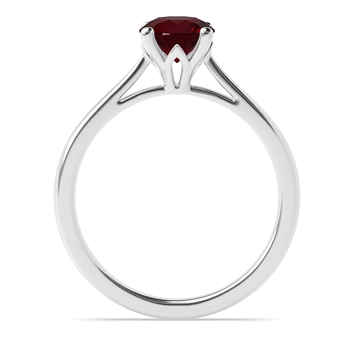 Flower petal style Ruby Engagement Rings