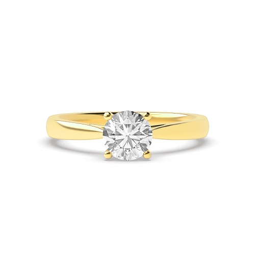 Yellow Gold Flower petal style Engagement Rings