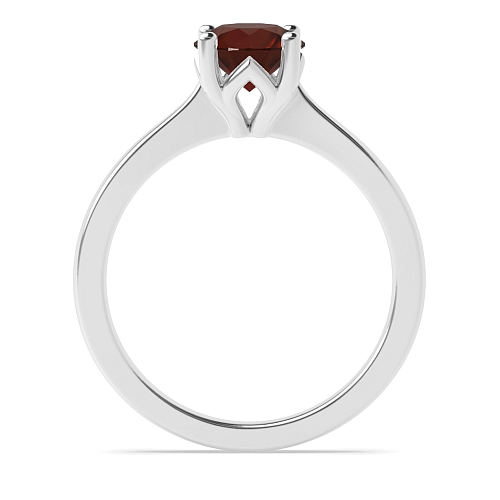 Round Flower petal style Garnet Engagement Rings