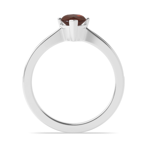 4 Prong Marquise Tapered shank Garnet Engagement Rings