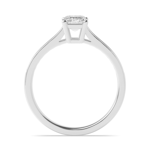 4 Prong Radiant Basket set Side Stone Engagement Rings