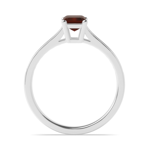 4 Prong Radiant Basket set Garnet Engagement Rings