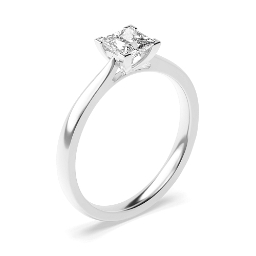 Princess Corner claws open set Engagement Rings