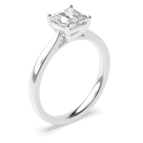 Classic Square Shape Princess Lab Grown Diamond Engagement Ring