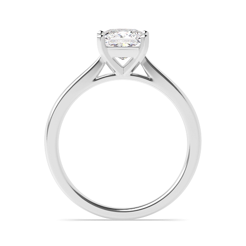 4 Prong Princess Classic Basket Set Solitaire Engagement Ring