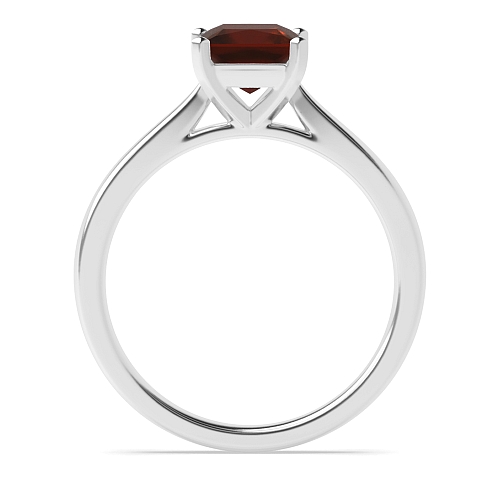 Princess Classic basket set Garnet Engagement Rings