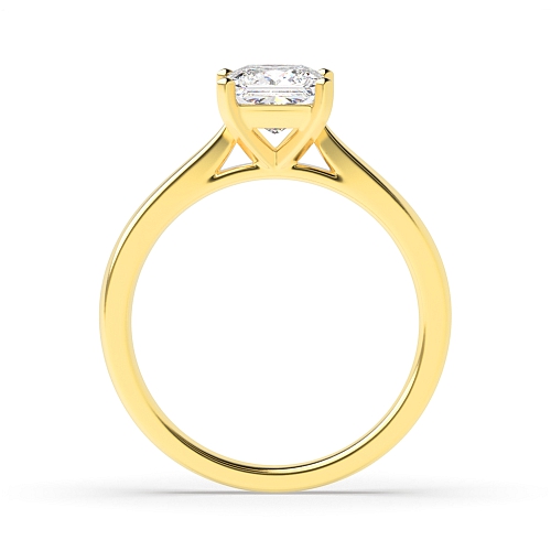 Princess Yellow Gold Solitaire Engagement Ring